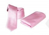    NM Satin Slim Krawatte Set - Rosa